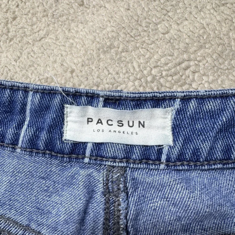 Pacsun Mom Jeans Womens 27 High Rise Pinstripe Relaxed‎ Fit Denim Pants